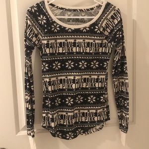 VS pink thermal long sleeve tee